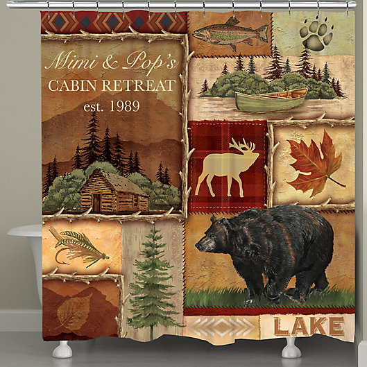Alternate image 1 for Laural Home® Lodge Collage I Shower Curtain