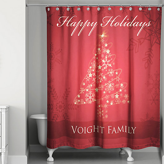 Alternate image 1 for Gold and Bright Shower Curtain in Red