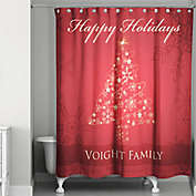 Gold and Bright Shower Curtain in Red