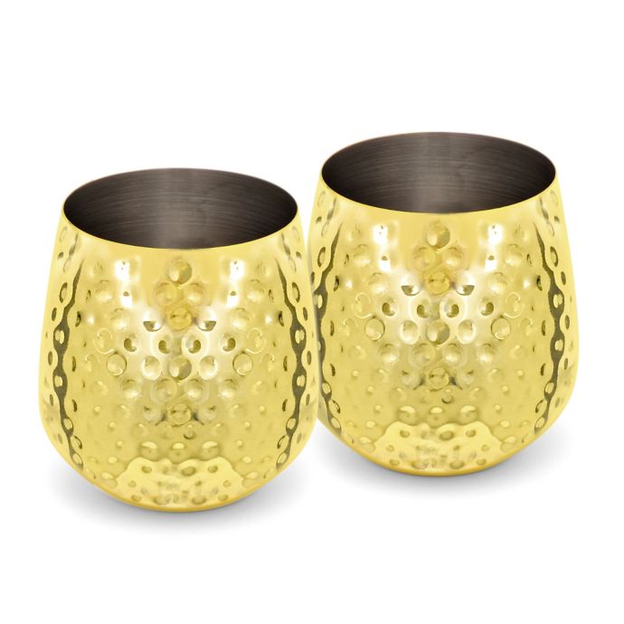 Stemless Goblet in Gold (Set of 2) Bed Bath & Beyond