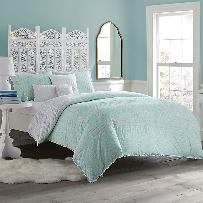 Moroccan Party Comforter Set In Mint, Mint Green Bedspreads