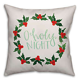 Pied Piper Creative "O Holy Night" Square Throw Pillow in Green/Red