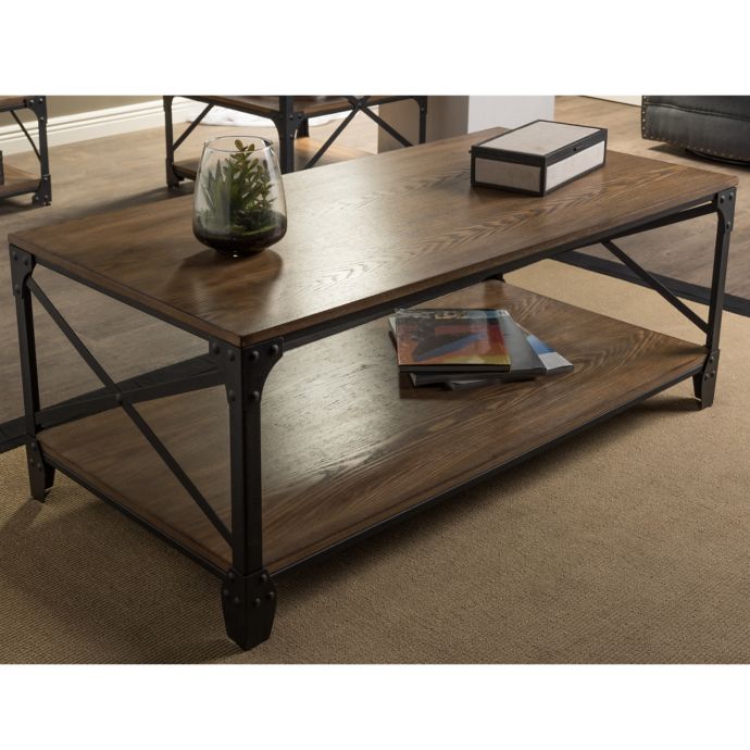 Baxton Studio Greyson Antique Bronze Coffee Table | Bed ...