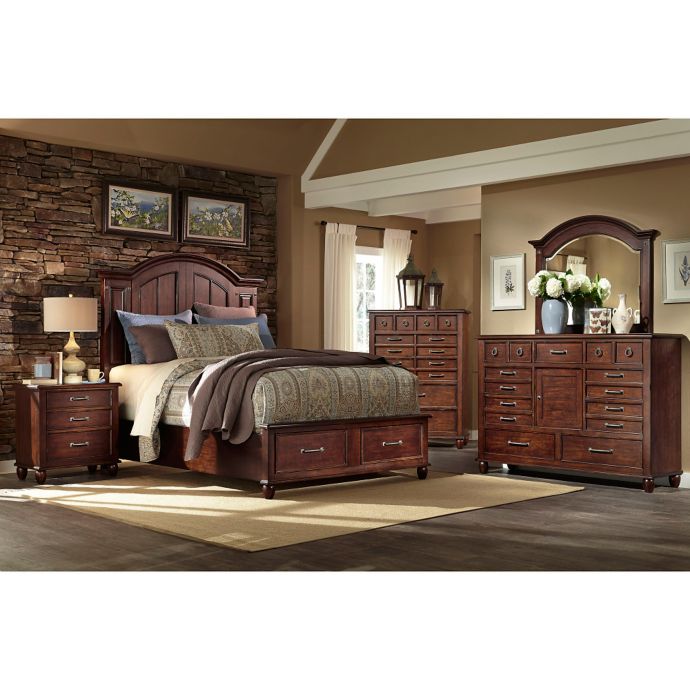 Klaussner® Blue Ridge 5-Piece Bedroom Set in Cherry | Bed Bath & Beyond