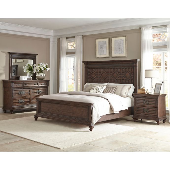 Klaussner® Palencia 4-Piece Queen Bedroom Set in Brown | Bed Bath & Beyond