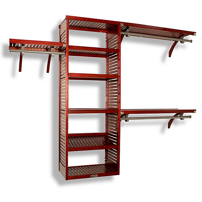 John Louis Home Red Mahogany Deluxe Closet Organizer | Bed Bath & Beyond