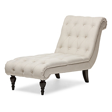 Baxton Studio Layla Button-Tufted Chaise Lounge. View a larger version of this product image.