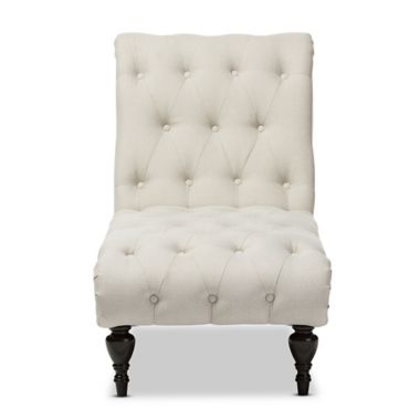 Baxton Studio Layla Button-Tufted Chaise Lounge. View a larger version of this product image.