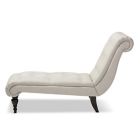 Alternate image 3 for Baxton Studio Layla Button-Tufted Chaise Lounge
