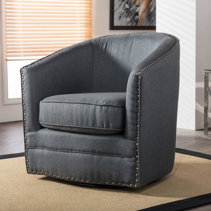 Baxton Studio Porter Swivel Tub Chair | Bed Bath & Beyond