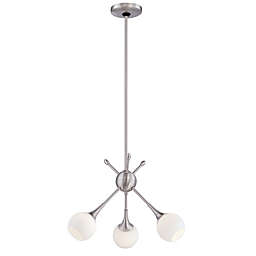 George Kovacs® Pontil Collection 3-Light Mini Chandelier in Brushed Nickel