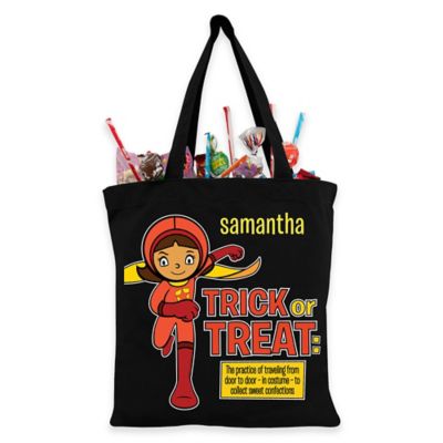Personalized WorldGirl Trick-Or-Treat Bag in Black