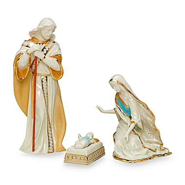Lenox&reg; First Blessing Nativity&trade; 3-Piece Holy Family Set. View a larger version of this product image.