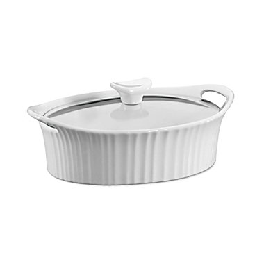 CorningWare&reg; French White&reg; 1.5 qt. Ceramic Oval Casserole. View a larger version of this product image.