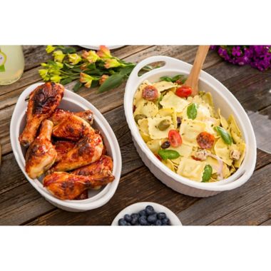 CorningWare&reg; French White&reg; 2.5 qt. Ceramic Oval Casserole. View a larger version of this product image.