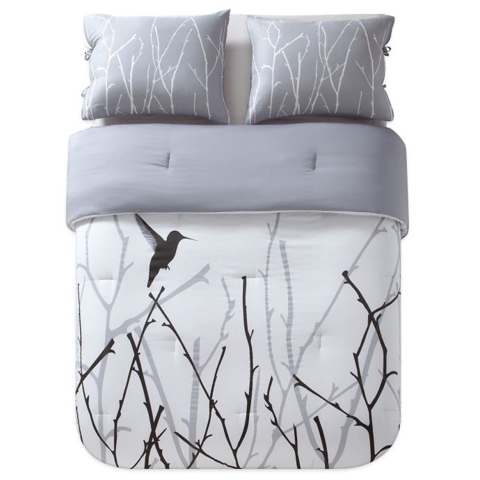 Kensie Vicki Duvet Cover Set In Silver Black Bed Bath Beyond