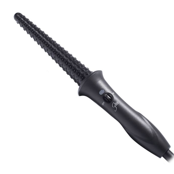 Sultra Bombshell 3/4Inch Cone Rod Ceramic Curling Iron in Black Bed