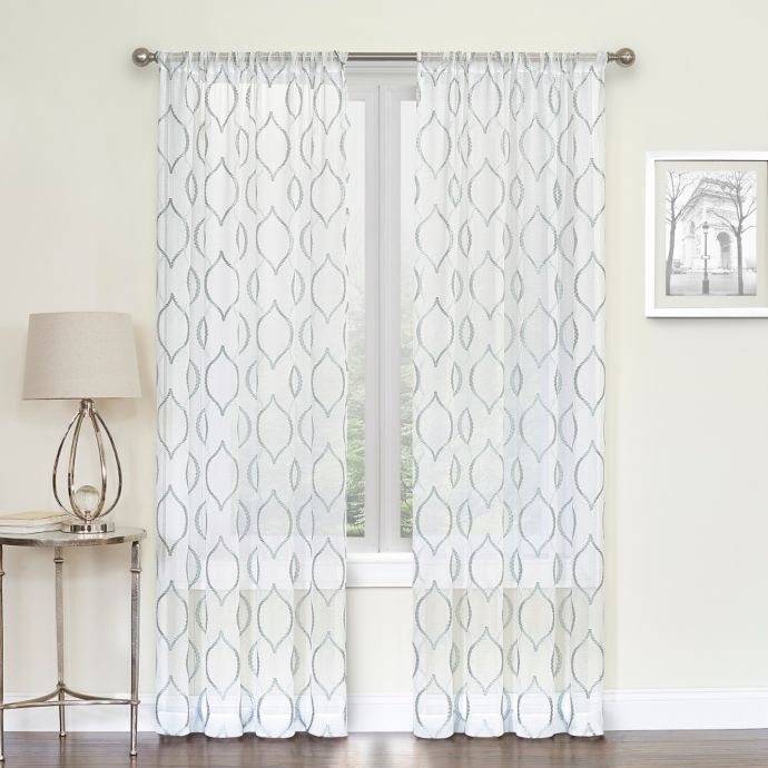 Hourglass Rod Pocket Sheer Window Curtain Panel Bed Bath Beyond