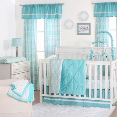 teal nursery bedding