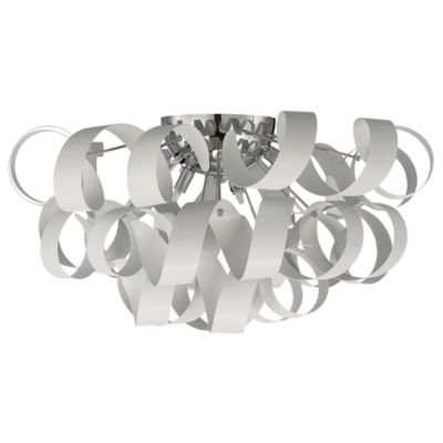 Quoizel Ribbons Flush-Mount Ceiling Fixture in White