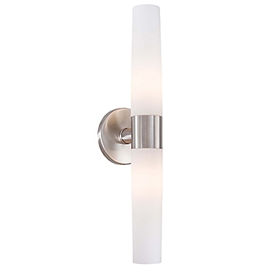George Kovacs&reg; Saber 2-Light LED Bath Fixture with Glass Shade. View a larger version of this product image.