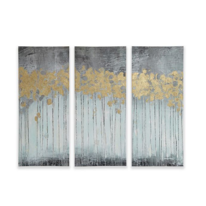 Madison Park Forest Gel Coat Canvas with Gold Foil Embellishment Wall