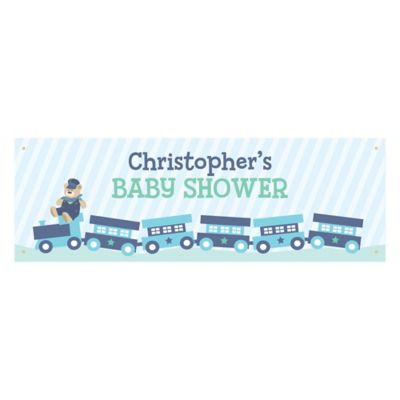 Personalized Baby Shower Banner in Blue
