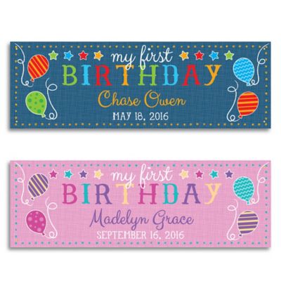 First Birthday Personalized Banner