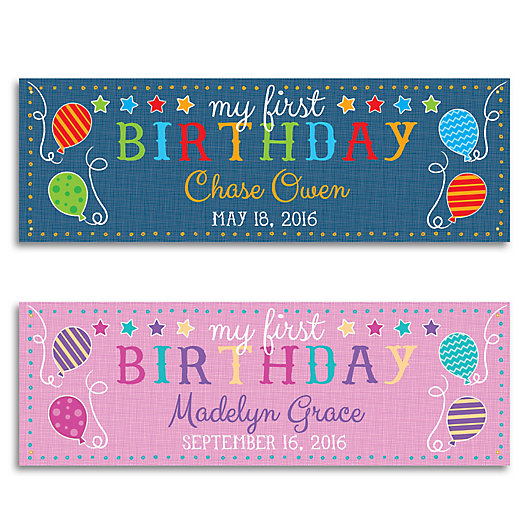 Alternate image 1 for First Birthday Personalized Banner