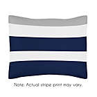 Alternate image 1 for Sweet Jojo Designs Navy and Grey Stripe Twin Comforter Set