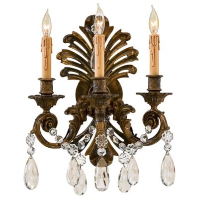Victorian Brass Rope Wall Sconce Candle Holder