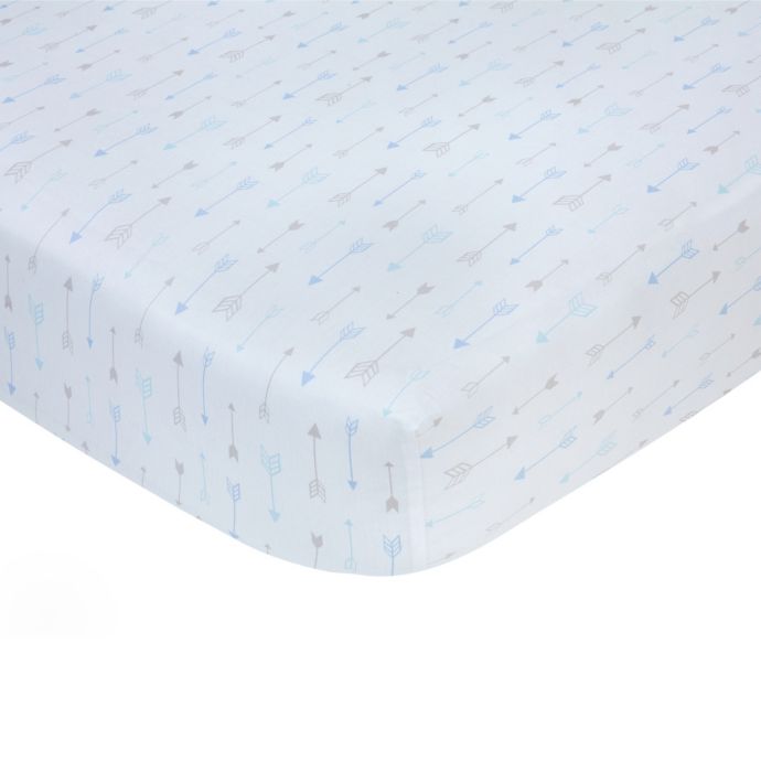 Carter S Arrows Sateen Fitted Crib Sheet In Blue Bed Bath Beyond