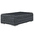 Alternate image 2 for Modway Summon Outdoor Wicker Glass Top Coffee Table in Grey