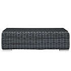 Alternate image 3 for Modway Summon Outdoor Wicker Glass Top Coffee Table in Grey