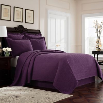 Williamsburg Richmond Queen Coverlet in Purple
