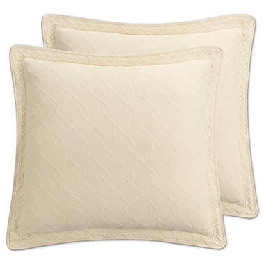 Williamsburg Richmond European Pillow Sham in Ivory. View a larger version of this product image.