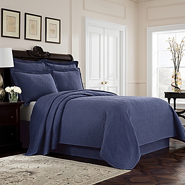Williamsburg Richmond Twin Coverlet in Blue. View a larger version of this product image.