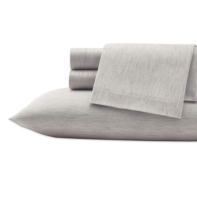 Vera Wang Marble Shibori Fitted Sheet In Light Grey Bed Bath