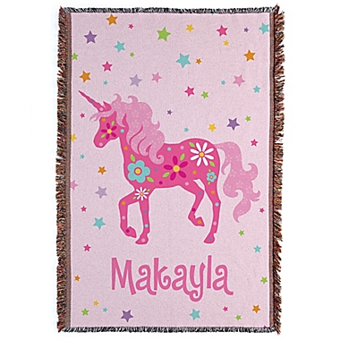 Pretty Unicorn Throw Blanket. View a larger version of this product image.