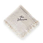 Alternate image 0 for Woven Natural Cotton Throw with Script Font