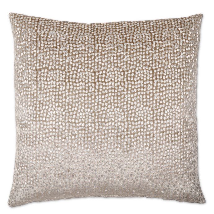 Opal Oyshee Foil Metallic Embroidered Feather Fill Velvet Pillow