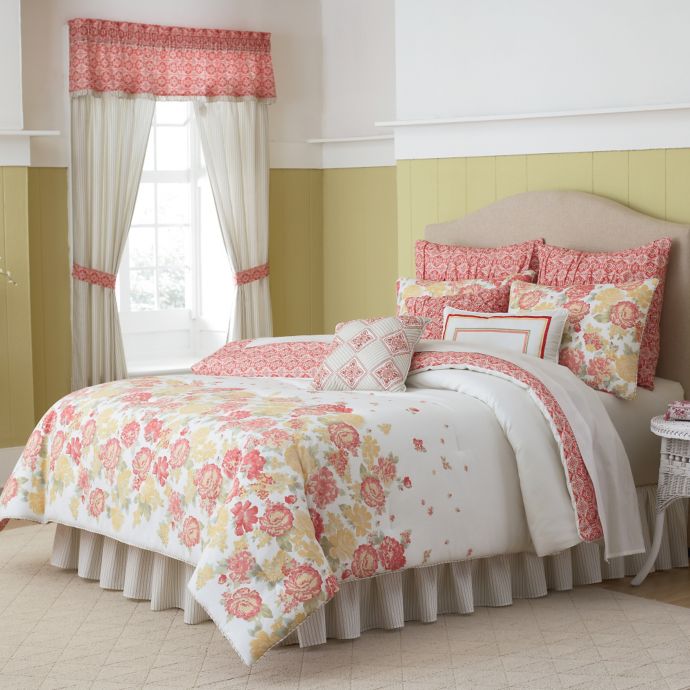 Mary Jane's Home Garden View Comforter Set in Pink/Multicolor | Bed