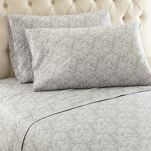 Alternate image 1 for Micro Flannel® Enchantment Twin Sheet Set in Grey/White