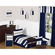 Sweet Jojo Designs Navy and Grey Stripe Toddler Bedding Collection