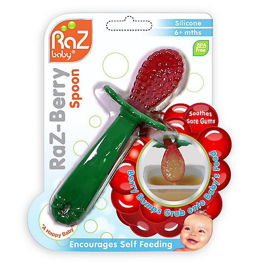 Alternate image 1 for RaZbaby RaZ-BerrySilicone Baby's First Spoon