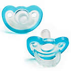 Alternate image 0 for RaZbaby JollyPop 3M+ 2-Pack Silicone Pacifiers in Blue