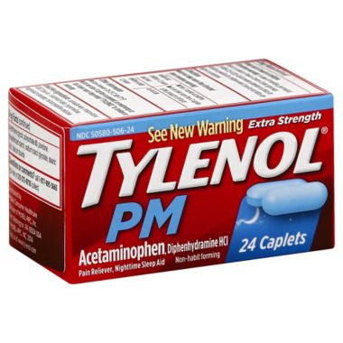Tylenol&reg; PM 24-Count Extra Strength Caplets. View a larger version of this product image.