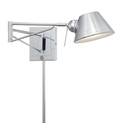 chrome swing arm sconce