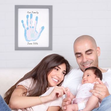 Pearhead Handprint Frame in Grey. View a larger version of this product image.