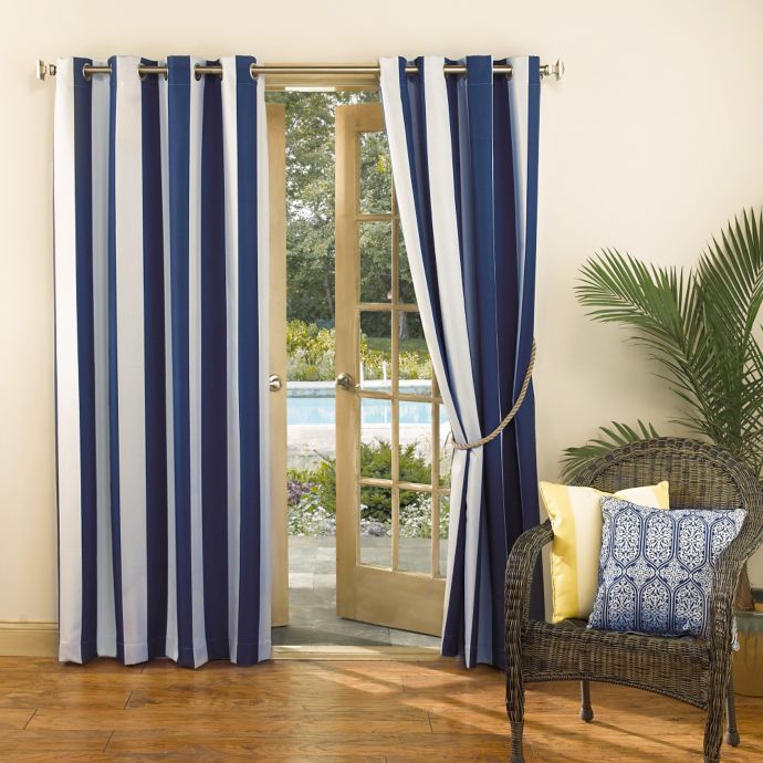Sun Zero Sidney Grommet Top Indoor Outdoor Window Curtain Panel
